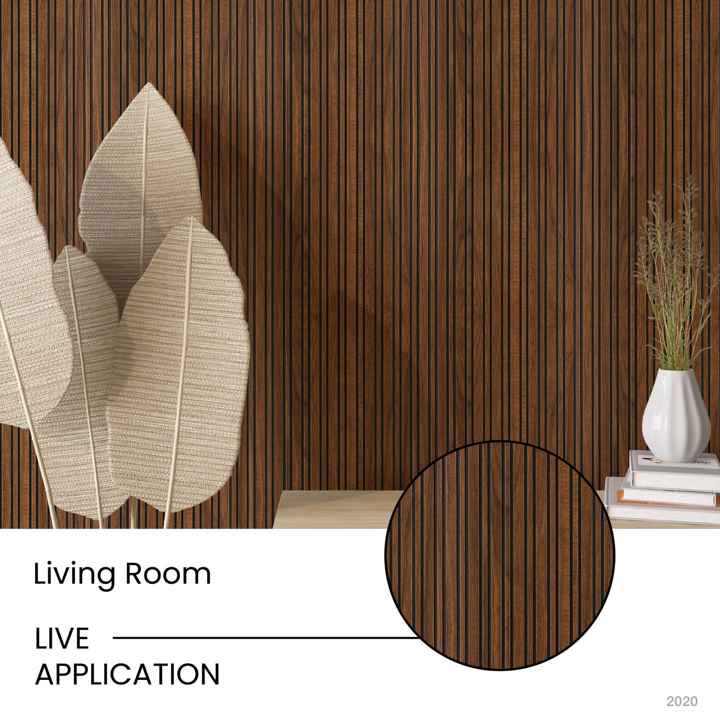 Alder Multi Width Slatted Polypropylene Interior Decorative Wall Panel