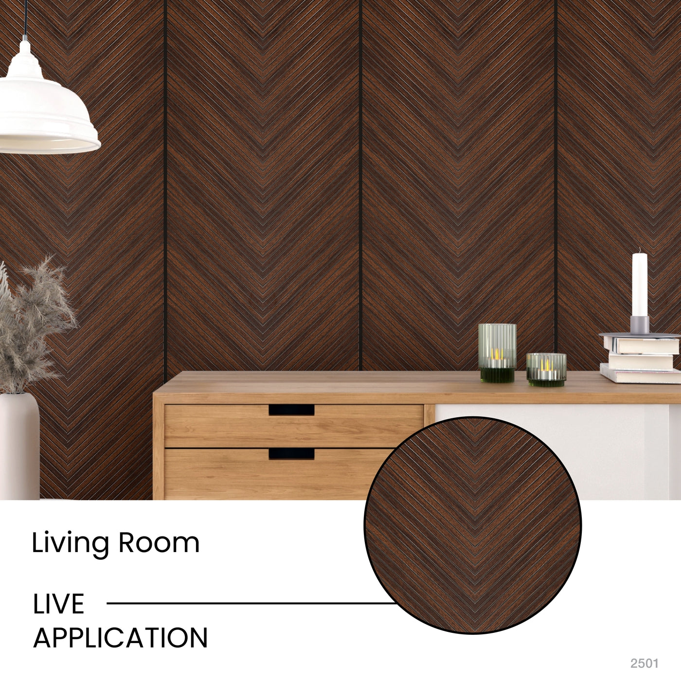 Alder Herringbone Polypropylene Interior Decorative Wall Panel