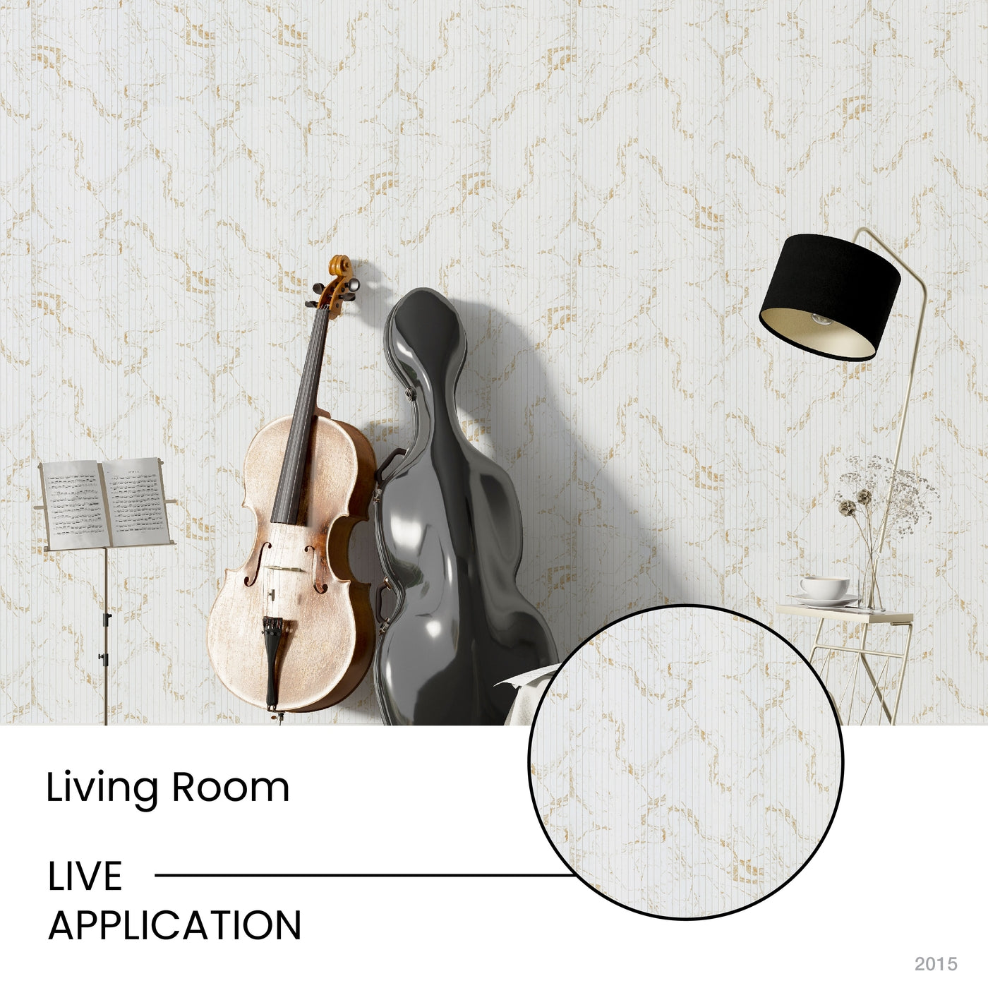 Gilded Vein Slatted Polypropylene Interior Decorative Wall Panel