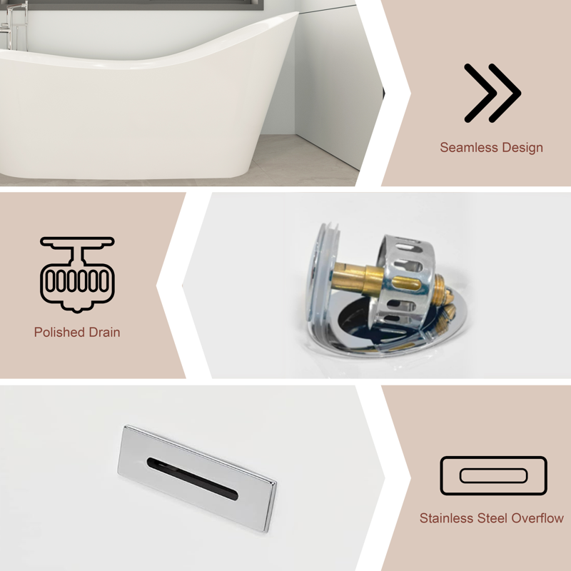 Avalon 56" Freestanding Bathtub