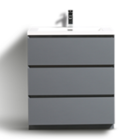 Angeles 30" Freestanding Bathroom Vanity with Reinforced Acrylic Integrated Sink Top