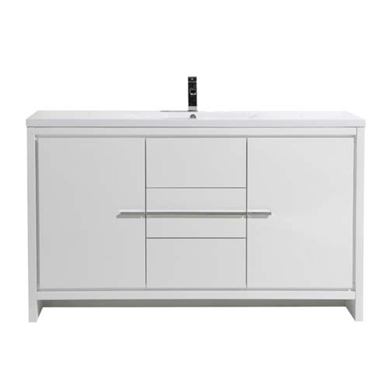 Dolce 60" Freestanding Bathroom Vanity with Reinforced Acrylic Integrated Sink Top