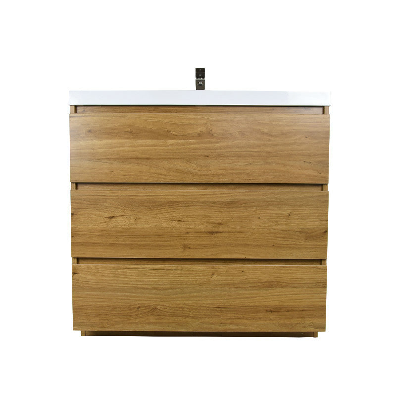 Angeles 36" Freestanding Bathroom Vanity with Reinforced Acrylic Integrated Sink Top