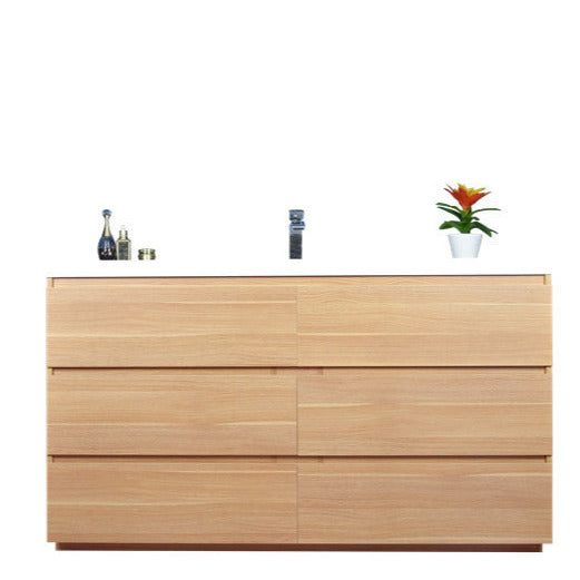 Angeles 60" Freestanding Bathroom Vanity with Reinforced Acrylic Integrated Sink Top