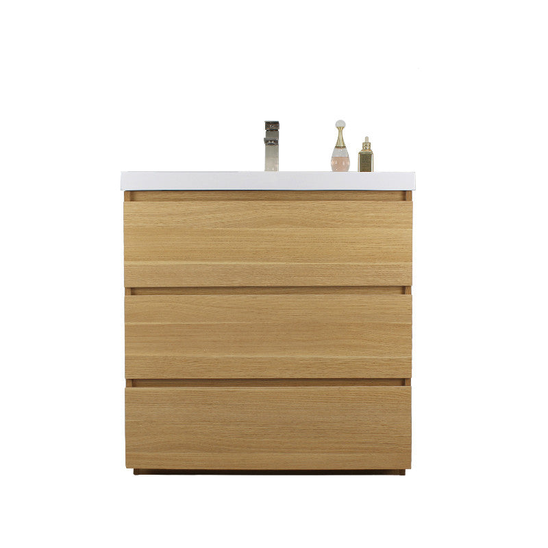 Angeles 30" Freestanding Bathroom Vanity with Reinforced Acrylic Integrated Sink Top