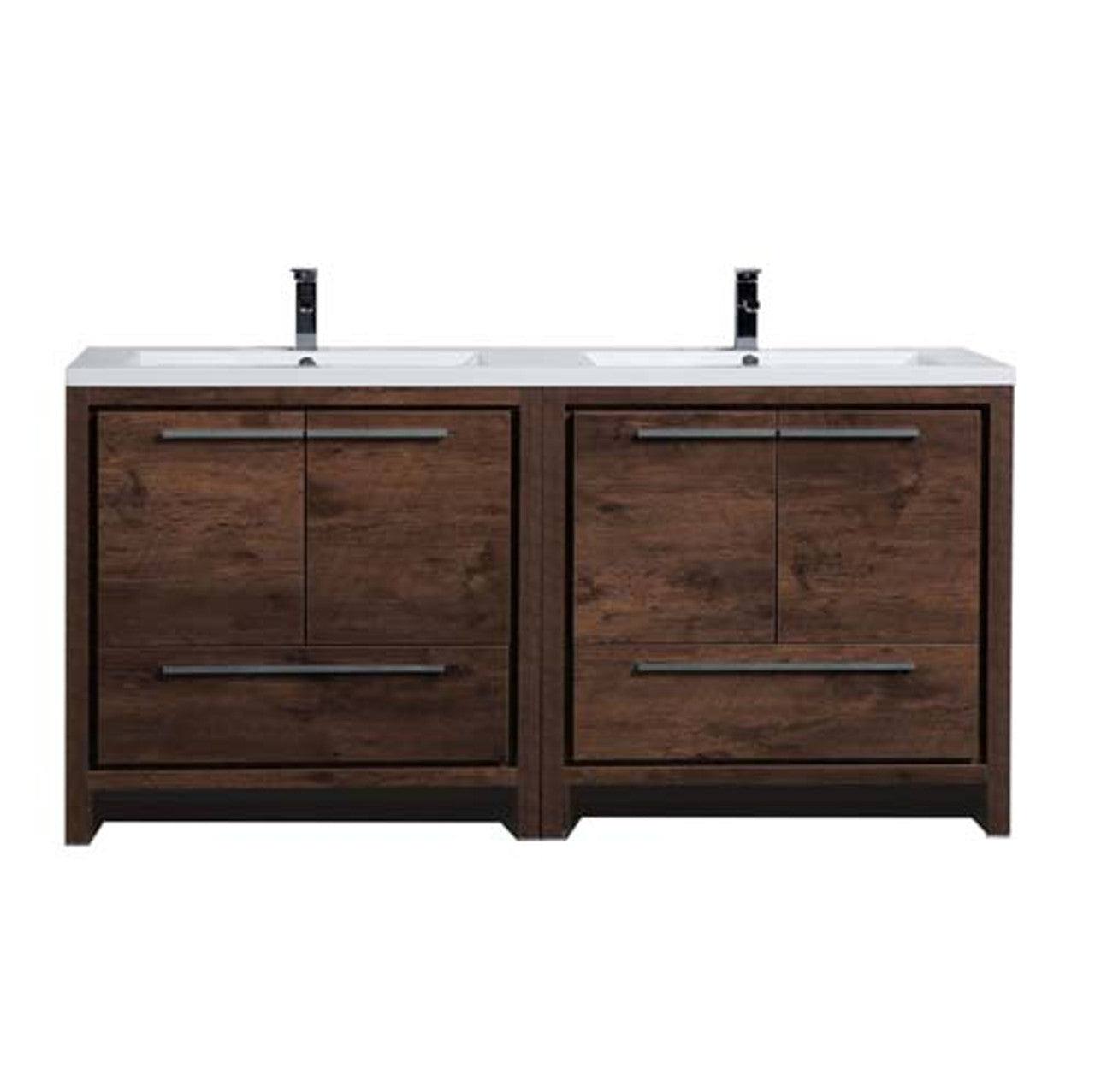 Dolce 72" Freestanding Bathroom Vanity with Reinforced Acrylic Integrated Sink Top