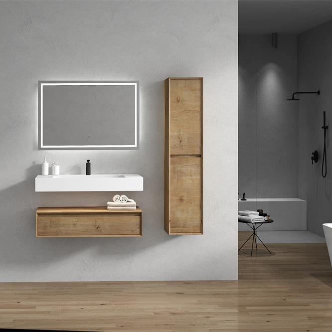 Alysa 42" Wall Mounted Bathroom Vanity with Reinforced Acrylic Integrated Sink Top