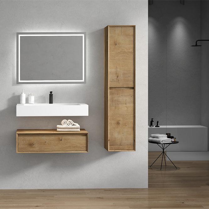 Alysa 36" Wall Mounted Bathroom Vanity with Reinforced Acrylic Integrated Sink Top