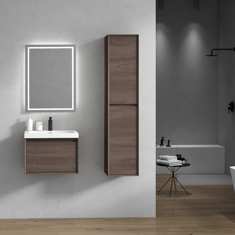 Bella 24" Wall Mounted Bathroom Vanity with Reinforced Acrylic Integrated Sink Top