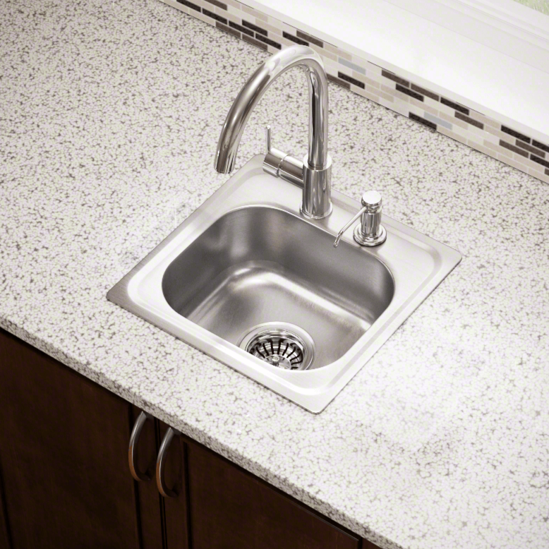 Lester 15" Stainless Steel Top Mount Bar Sink