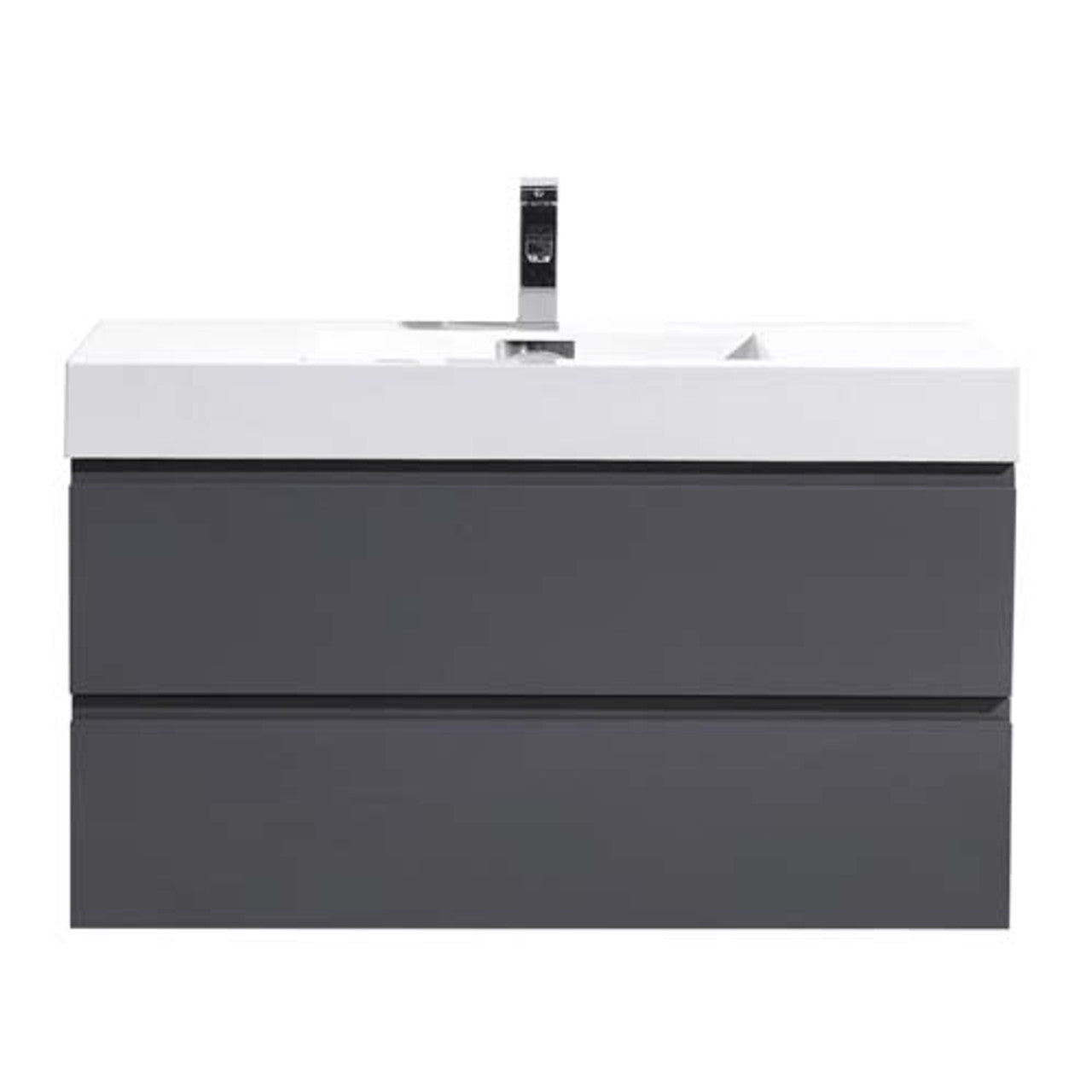 Fortune 42" Wall Mounted Bathroom Vanity with Reinforced Acrylic Integrated Sink Top