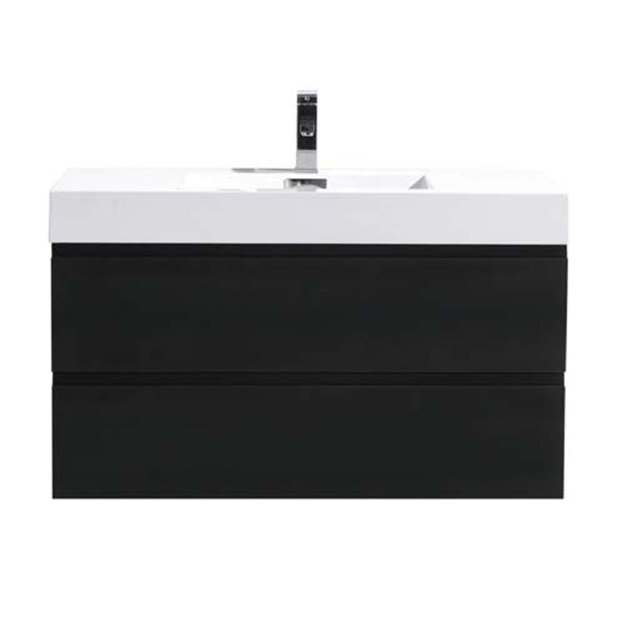 Fortune 42" Wall Mounted Bathroom Vanity with Reinforced Acrylic Integrated Sink Top