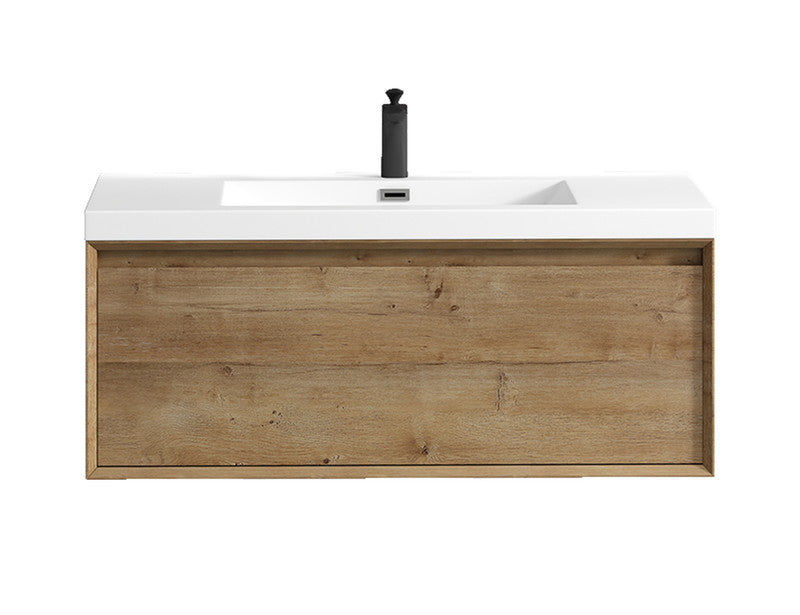 Bella 42" Wall Mounted Bathroom Vanity with Reinforced Acrylic Integrated Sink Top
