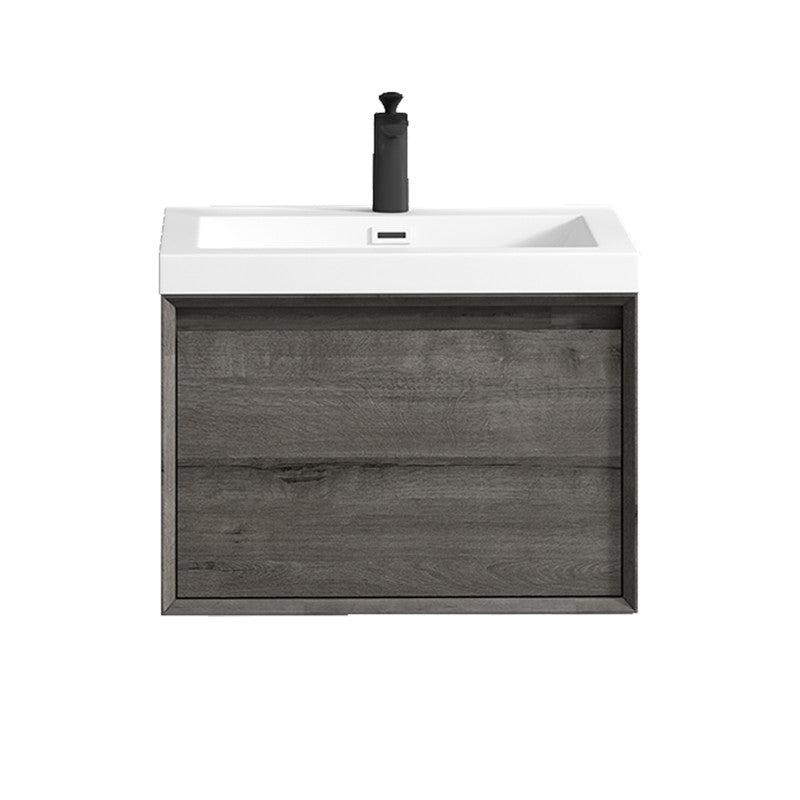 Bella 24" Wall Mounted Bathroom Vanity with Reinforced Acrylic Integrated Sink Top
