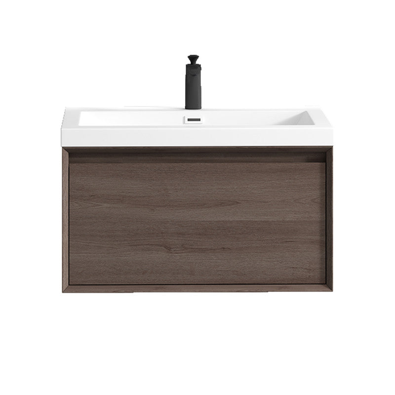 Bella 36" Wall Mounted Bathroom Vanity with Reinforced Acrylic Integrated Sink Top