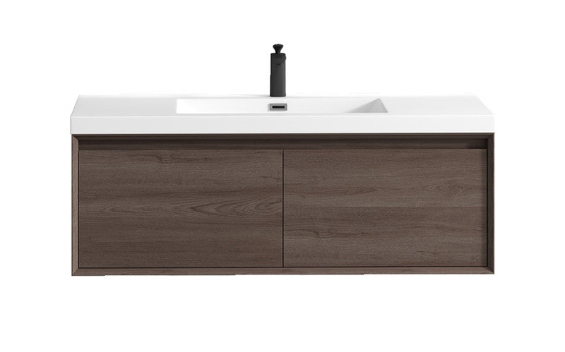 Bella 48" Wall Mounted Bathroom Vanity with Reinforced Acrylic Integrated Sink Top