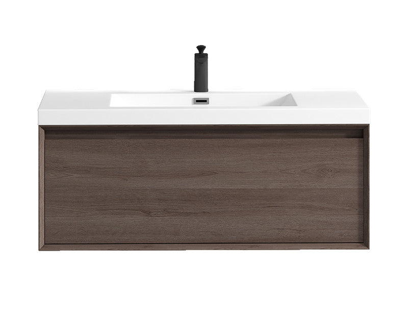 Bella 42" Wall Mounted Bathroom Vanity with Reinforced Acrylic Integrated Sink Top