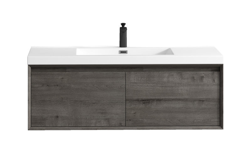 Bella 48" Wall Mounted Bathroom Vanity with Reinforced Acrylic Integrated Sink Top