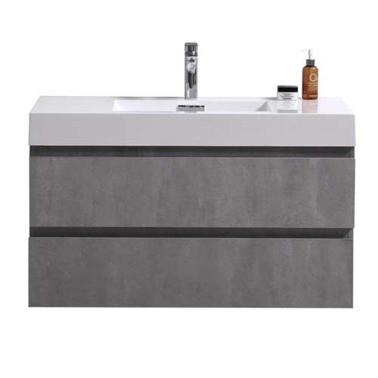 Fortune 42" Wall Mounted Bathroom Vanity with Reinforced Acrylic Integrated Sink Top
