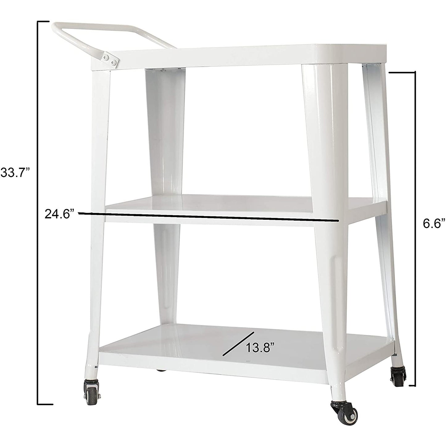 Harold Industrial Metal Serving Cart