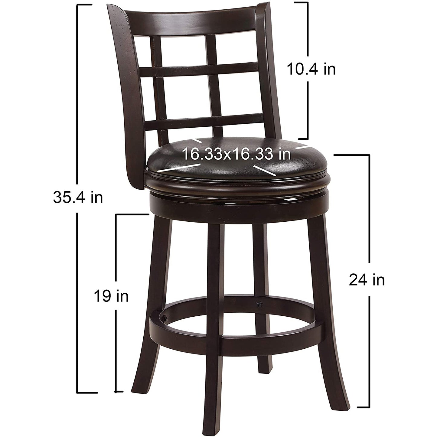 ACBS35 Wood Swivel Barstool 1 Per Box