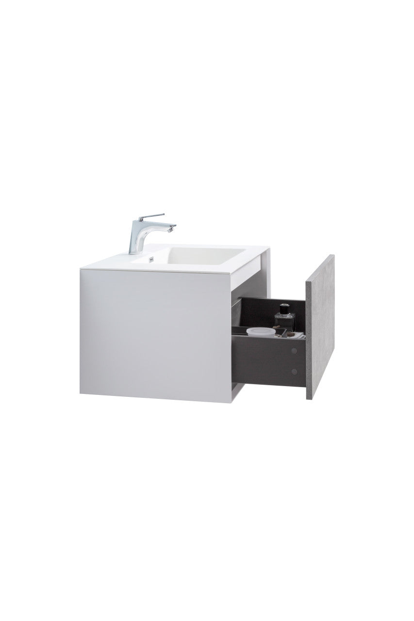 Frula 30" Wall Mounted Bathroom Vanity with Reinforced Acrylic Integrated Sink Top