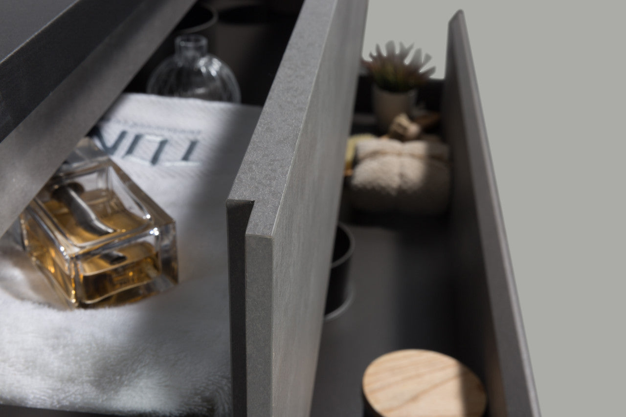 EDI 48" Wall Mounted Bathroom Vanity with Reinforced Acrylic Integrated Sink Top