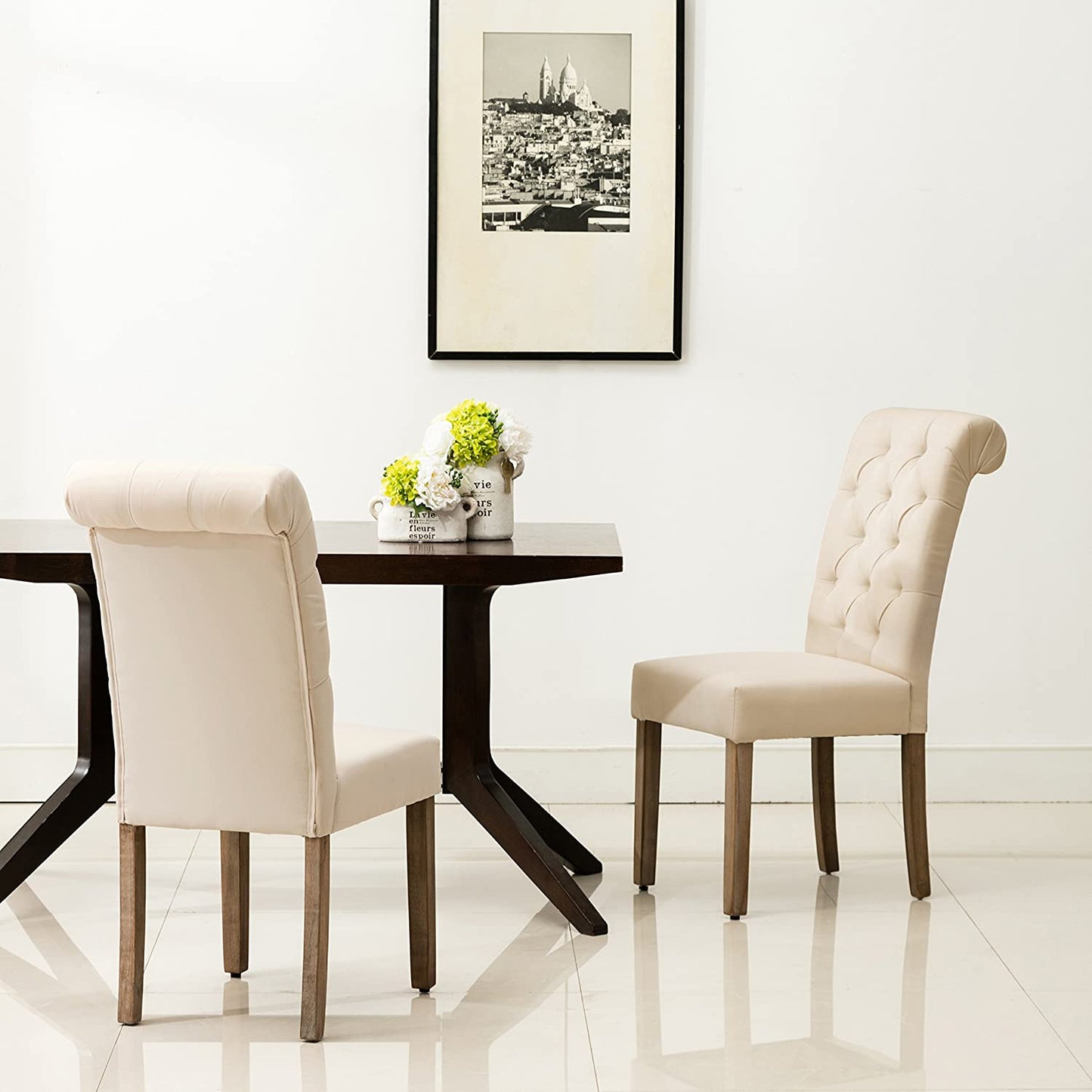 D-006 Tufted Dining Chair Set 2 Per Box