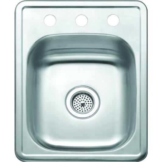 Lester 19" Stainless Steel Top Mount Bar Sink