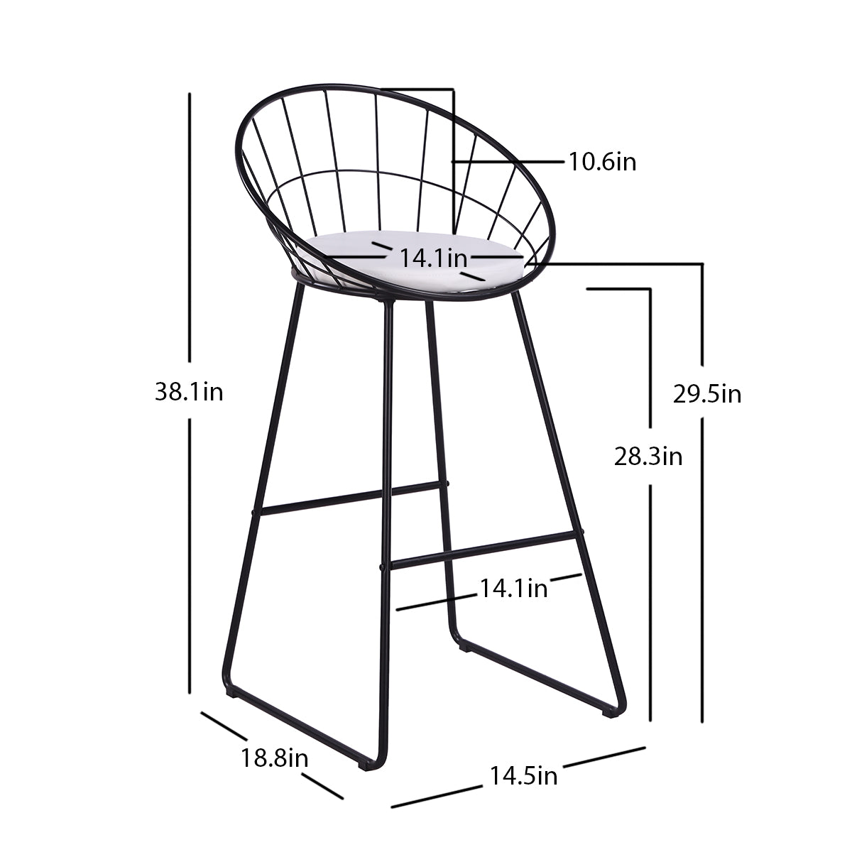 ACBS37 Metal Barstool 2 Per Box