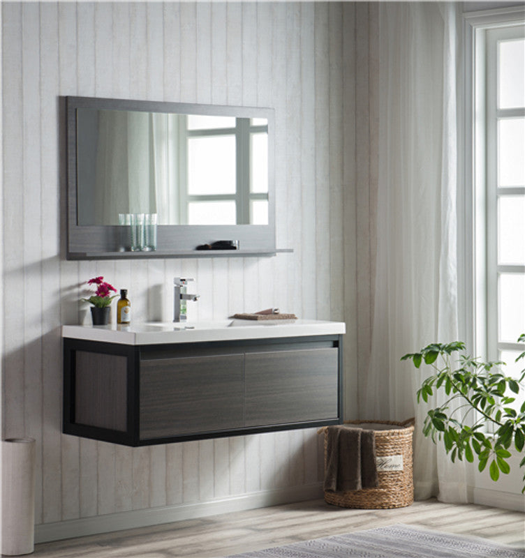 Lake 48" Wall Mounted Bathroom Vanity with Reinforced Acrylic Integrated Sink Top