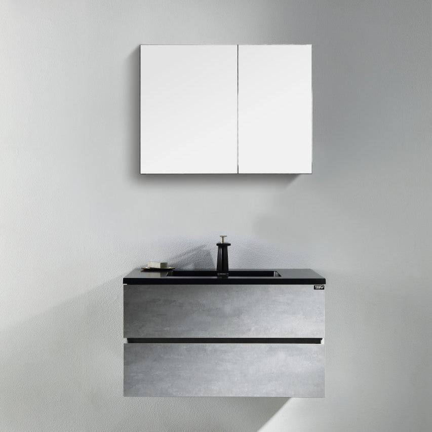 EDI 36" Wall Mounted Bathroom Vanity with Reinforced Acrylic Integrated Sink Top