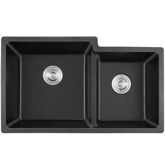 Harmon 32" Granite Composite Undermount Double Basin Kitchen Sink