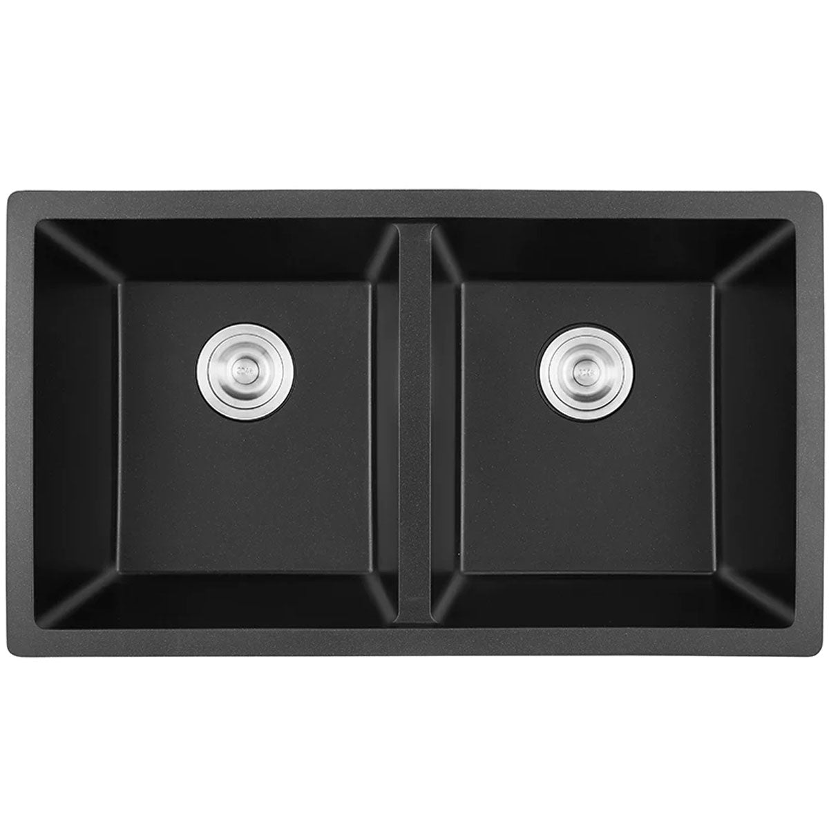 Everett 33" Granite Composite Undermount Double Basin Kitchen Sink