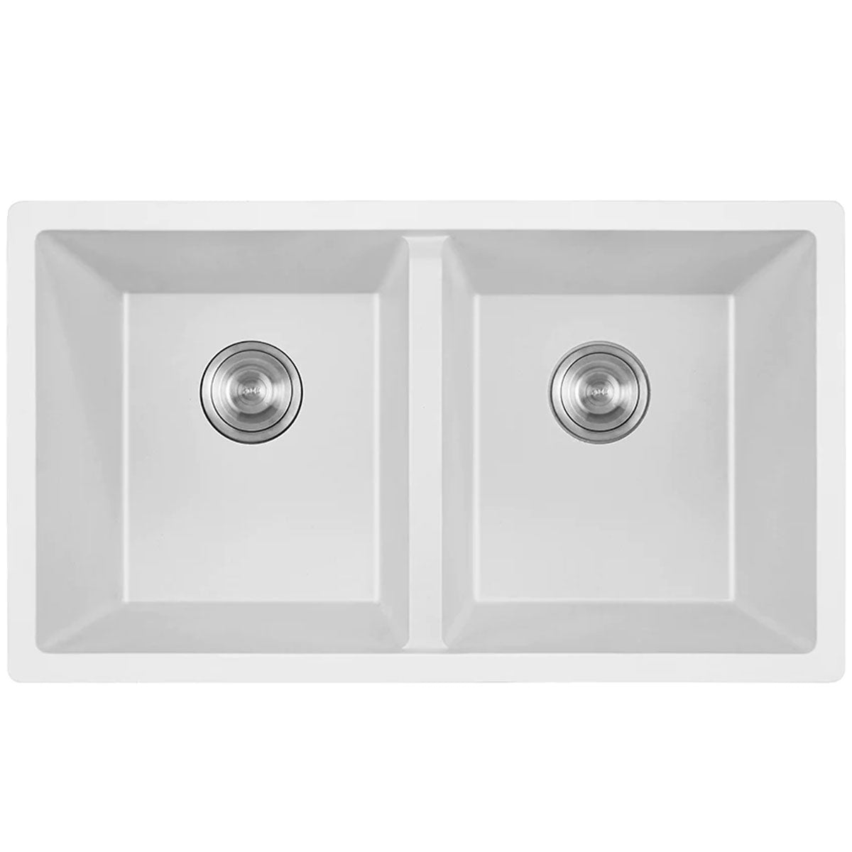 Everett 33" Granite Composite Undermount Double Basin Kitchen Sink