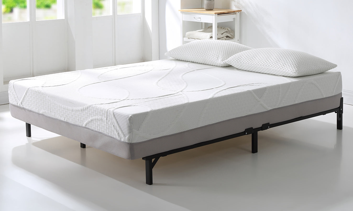 12-Inch HerbaCoal Green Tea and Charcoal Infused Memory Foam Mattress