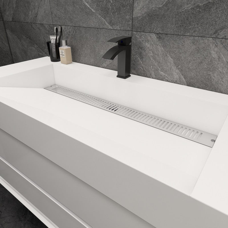 Max 48" Wall Mounted Bathroom Vanity with Reinforced Acrylic Integrated Sink Top