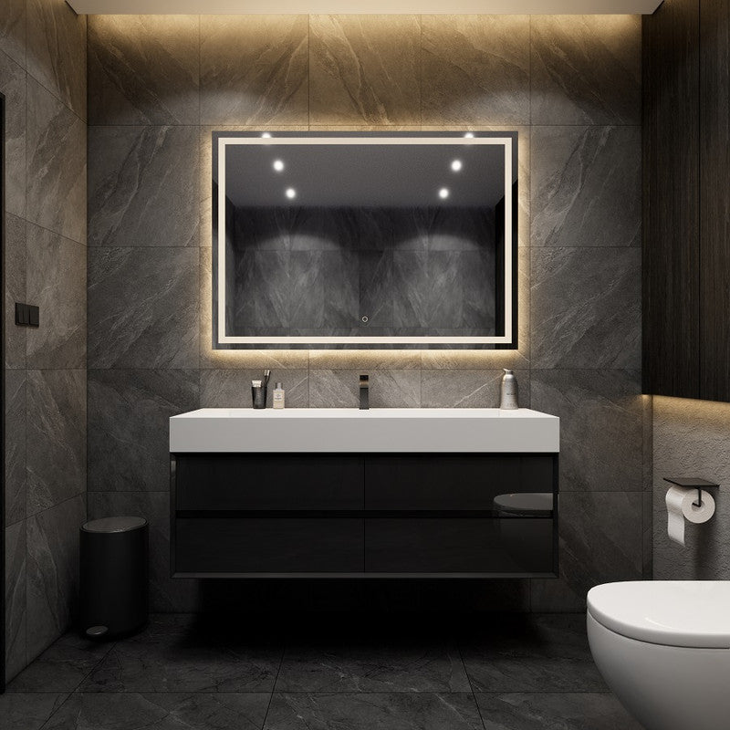 Max 60" Wall Mounted Bathroom Vanity with Reinforced Acrylic Integrated Sink Top