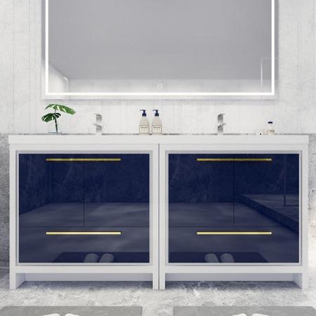Dolce 72" Freestanding Bathroom Vanity with Reinforced Acrylic Integrated Sink Top