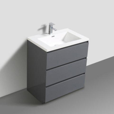 Angeles 30" Freestanding Bathroom Vanity with Reinforced Acrylic Integrated Sink Top