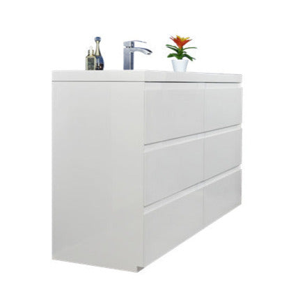 Angeles 60" Freestanding Bathroom Vanity with Reinforced Acrylic Integrated Sink Top