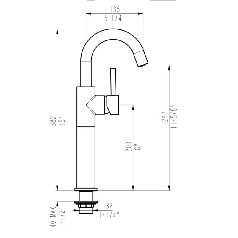Vita Bathroom Vessel Faucet