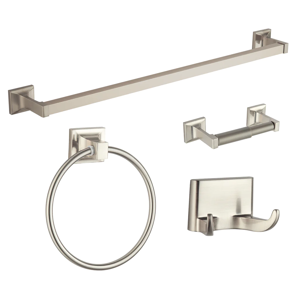 River 4-Piece Bathroom Hardware Accessory Set With 24" Towel Bar
