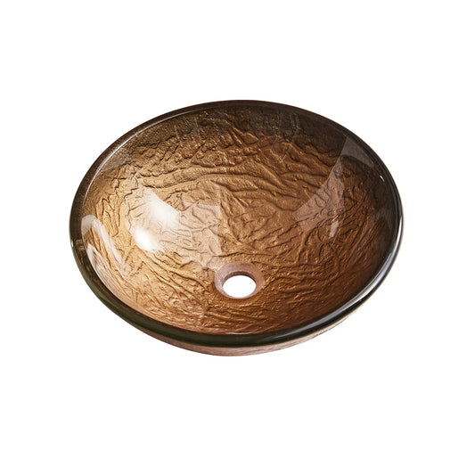 Justina Tempered Glass Vessel Bathroom Sink
