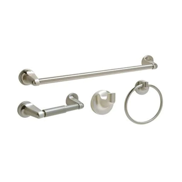 Pamex Seal Beach 4-Piece Bathroom Hardware Accessory Set With 24" Towel Bar