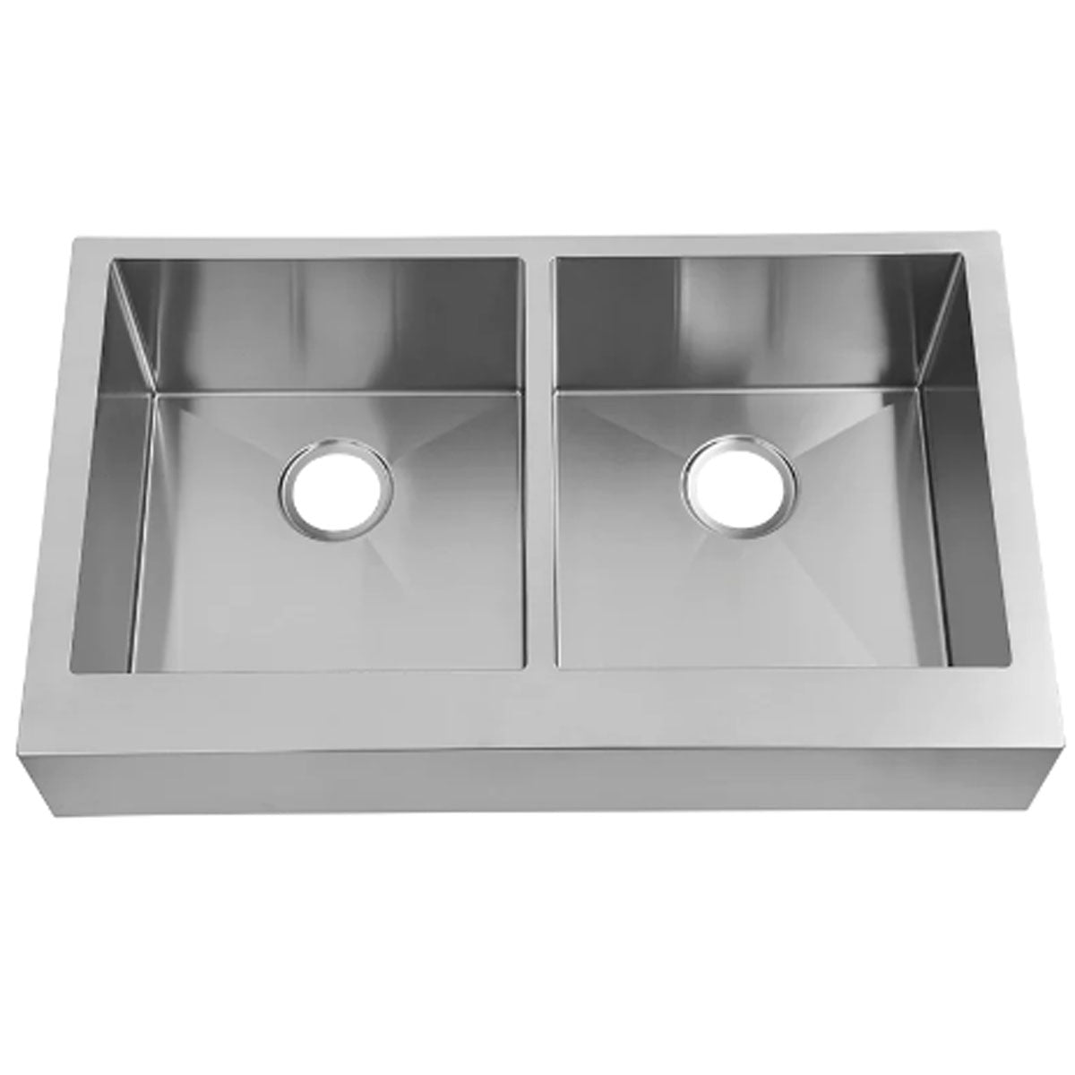 Felix 36" Stainless Steel Retrofit Apron / Farmhouse Double Basin Kitchen Sink