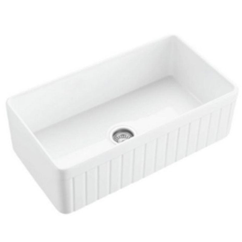 Valdez 33" Fireclay Fluted Apron / Farmhouse Kitchen Sink