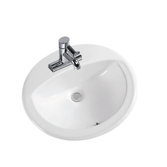 Damaris Vitreous China Drop-In Bathroom Sink