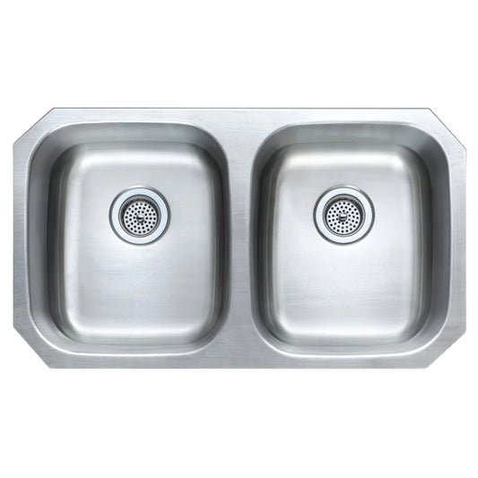 Jennings 33" Stainless Steel Undermount Double Basin Kitchen Sink