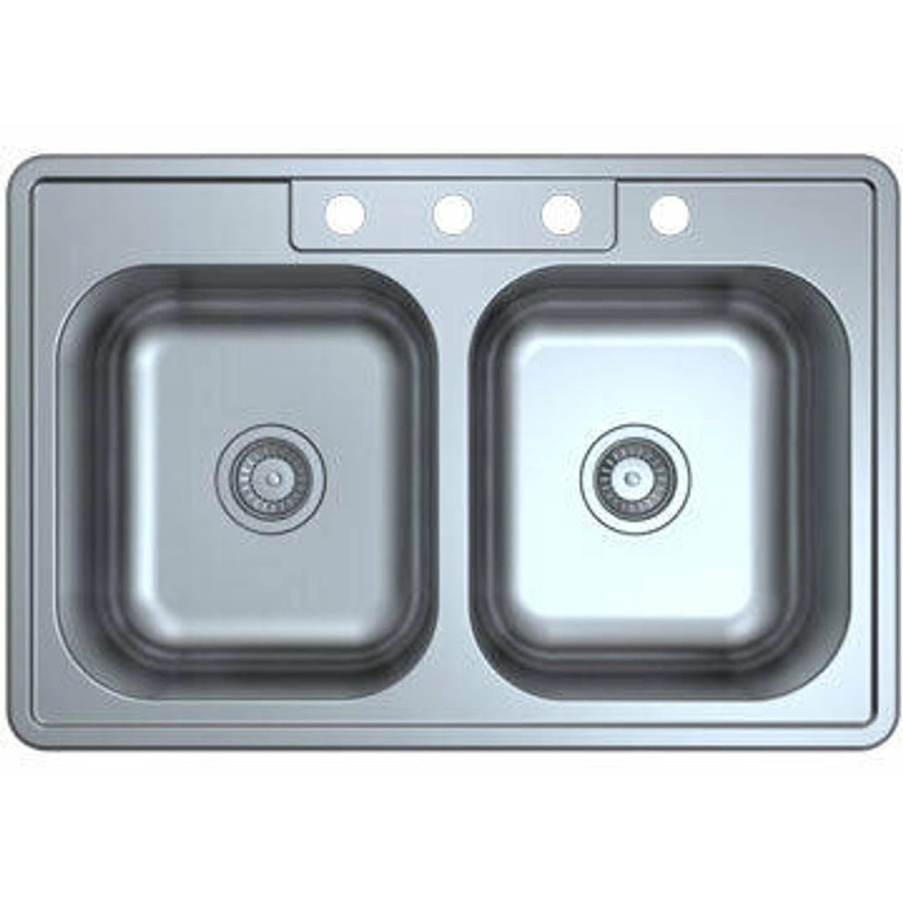 Lester 33" Stainless Steel Top Mount Double Basin Kitchen Sink